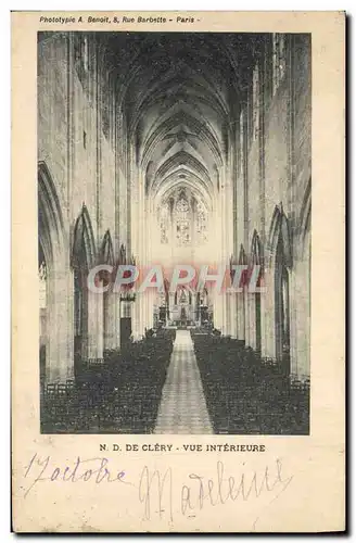 Cartes postales Clery Vue Interieure Notre Dame