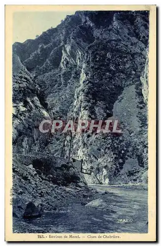VINTAGE POSTCARD Surroundings of Mezel Clues de Chabriere