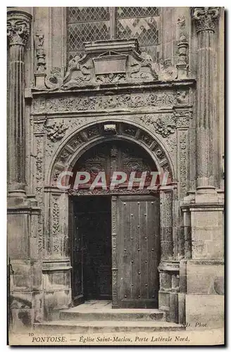 Cartes postales Pontoise Eglise Saint Maclou Porte Laterale Nord