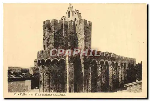 Cartes postales Les Saintes Maries de la Mer Eglise