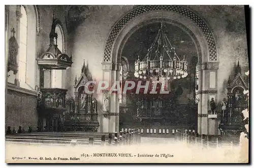 Cartes postales Montreux Vieux Interieur de L'Eglise