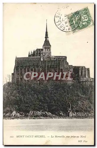 Cartes postales Mont Saint Michel La Merveille Vue Prise au Nord