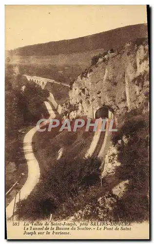 Ansichtskarte AK La vallee de Saint Joseph pres Salins les Bains Le tunnel de la Baume du Soutier Le pont de Sain