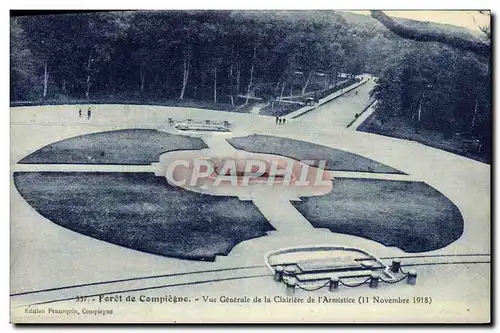 Ansichtskarte AK Foret de Compiegne Vue Generale de la Clairiere de l&#39armistice Militaria