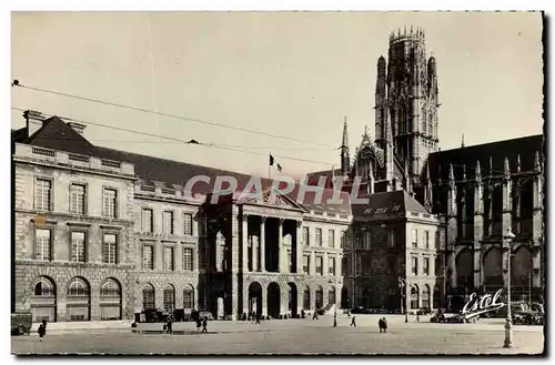 Cartes postales moderne Rouen Place de L&#39Hotel de Ville et Eglise Saint Ouen