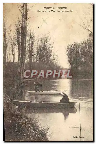 Ansichtskarte AK Mary sur Marne Ruines du Moulin de Conde