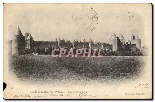 Cartes postales Cite de Carcassonne Vue Prise a L'Est