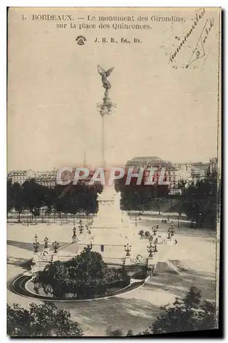 Cartes postales Bordeaux Le Monument des Girondins sur la place des Quinconces