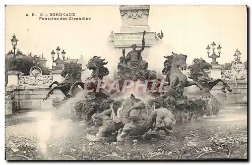 Cartes postales Bordeaux Fontaine des Girondins