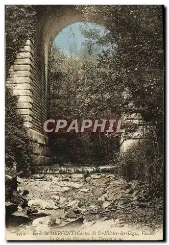 Cartes postales Foret de Mervent Canton de St Hilaire des loges Le pont du deluge Le torrent a sec