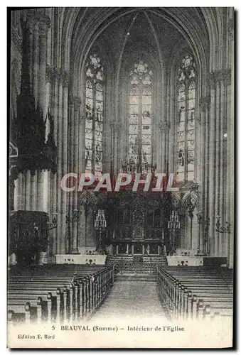 Cartes postales Beauval Interieur de L'Eglise