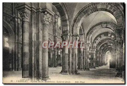 Cartes postales Vezelay Eglise de la Madeleine Lateral droit