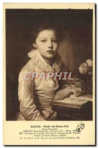 Ansichtskarte AK Nantes Musee Des Beaux Arts Greuze Portrait de Charles Etienne de Bourgevin de Vialart Comte de