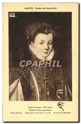 Cartes postales Nantes Musee Des Beaux Arts Portrait d&#39une jeune dame