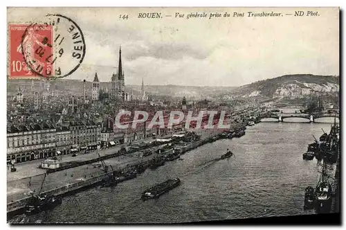 Cartes postales Rouen Vue Generale Prise du pont transbordeur