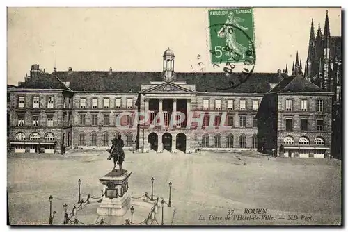 Cartes postales Rouen La Place de L&#39Hotel de Ville