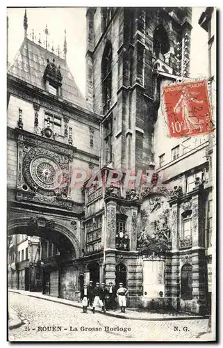 Cartes postales Rouen La Grosse Horloge