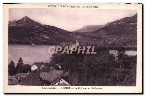 Cartes postales Lac D&#39Annecy Duingt Le Chateau et Talloires