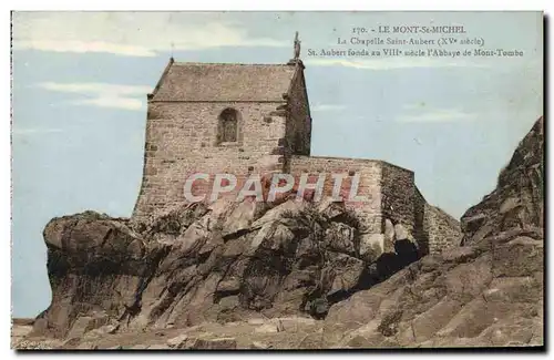 Ansichtskarte AK Le Mont St Michel La Chapelle Saint Aubert