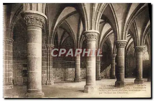 Cartes postales Le Mont Saint Michel La Salle des Chevaliers