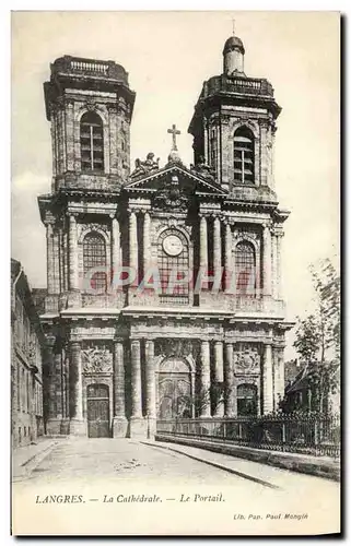 Ansichtskarte AK Langres Cathedrale Le portail