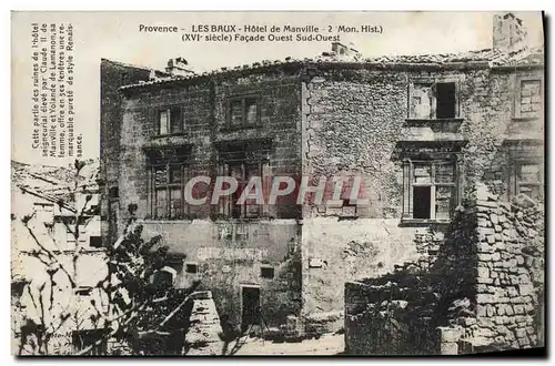 Cartes postales Les Baux Hotel de Manville