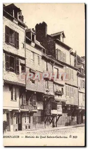 Cartes postales Honfleur Maisons du Quai Sainte Catherine Coiffeur