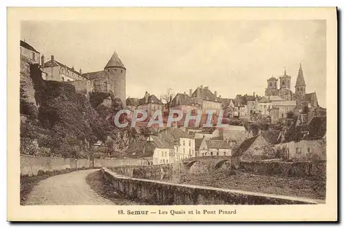 Cartes postales Semur Les Quais et le Pont Pinard