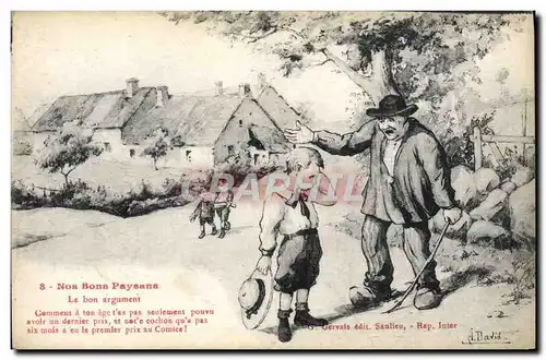 Cartes postales Nos Bons paysans Le Bon argument Folklore