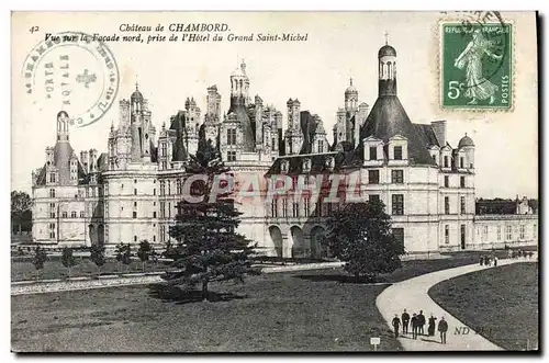 Ansichtskarte AK Chateau de Chambord Vue sur la Facade nord prise de l&#39hotel du grand Saint Michel