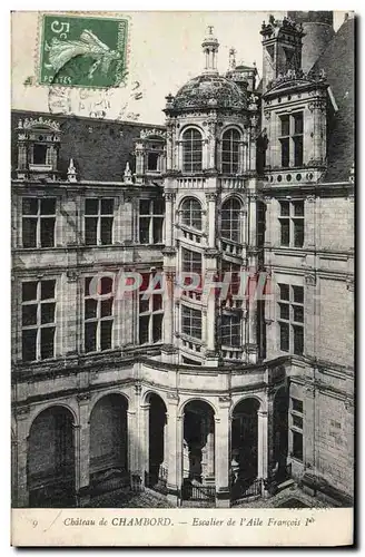 Ansichtskarte AK Chateau de Chambord Escalier de l&#39Aile Francois 1er