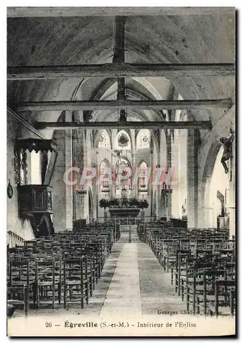 Cartes postales Egreville Interieur de L&#39Eglise