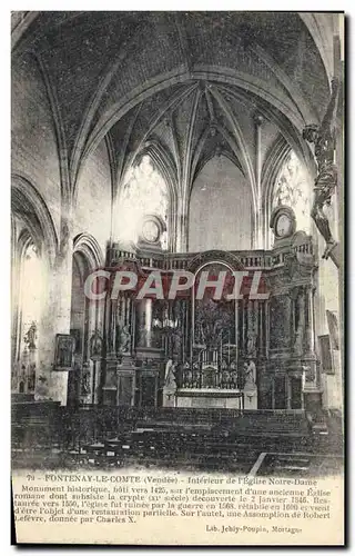 Cartes postales Fontenay Le Comte Interieur de l&#39Eglise Notre Dame