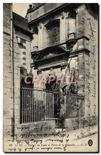 Cartes postales Sens Entree du Lycee et Porte de la Chapelle