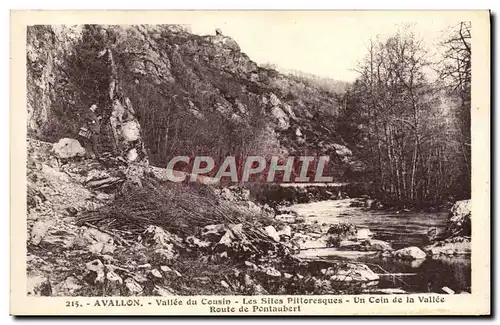 Cartes postales Avallon Vallee du Cousin Les Sites Pittoresques Un coin de la Vallee Route de Pontaubert