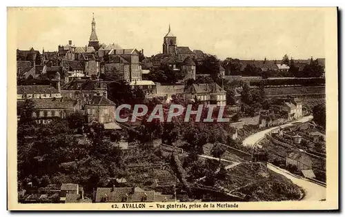 Cartes postales Avallon Vue Generale prise de la Morlande