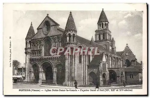 Cartes postales Poitiers Eglise Notre Dame la Grande