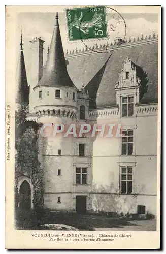 Cartes postales Vouneuil Sur Vienne Chateau de Chistre Pavillon et porte d&#39entree d&#39honneur