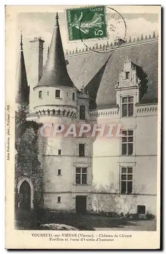 Cartes postales Vouneuil Sur Vienne Chateau de Chistre Pavillon et porte d'entree d'honneur