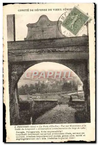 Ansichtskarte AK Perouges La Porte Vue sur Meximieux et la Vallee du Longevent Vignette Tuberculose