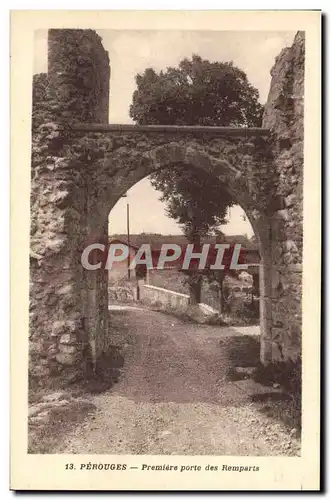 Ansichtskarte AK Perouges Premiere porte des Remparts