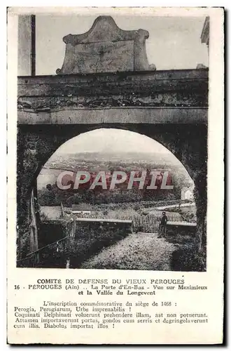 Cartes postales Perouges Comite de Defense du Vieux Perouges La porte d'en bas