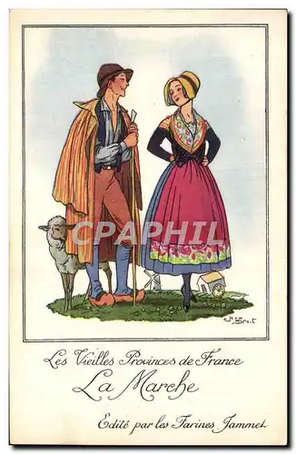 Cartes postales Les Vieilles Provinces de France La Marche Farines Jammet Folklore