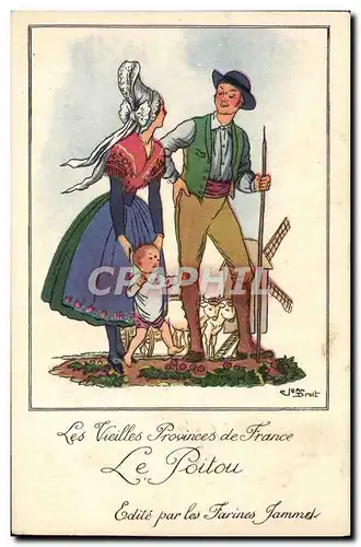 Ansichtskarte AK Les Vieilles Provinces de France Le Poitou Farines Jammet Folklore