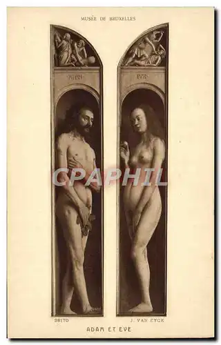 Cartes postales Musee De Bruxelles Adam et Eve Van Eyck