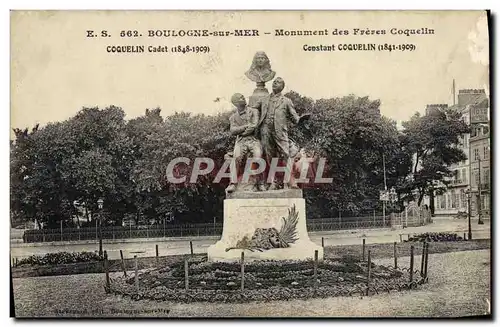 Cartes postales Boulogne sur Mer Monument des Freres Coquelin Moliere
