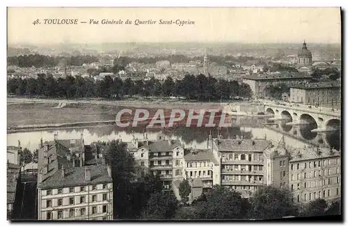 Cartes postales Toulouse vue Generale du Quartier Saint Cyprien