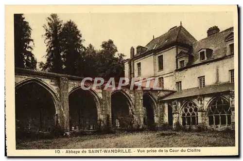 Ansichtskarte AK Abbaye de Saint Wandrille Vue Prise de la Cour du Cloitre