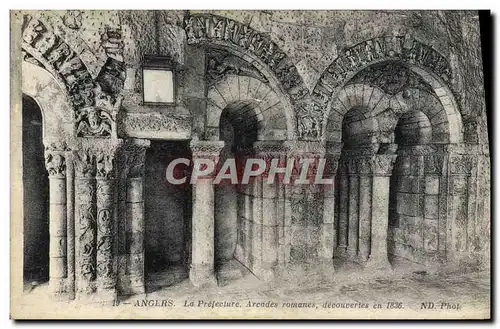 Cartes postales Angers La Prefecture Arcades romanes decouvertes en 1836