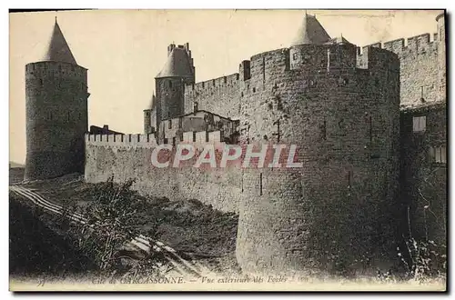 Cartes postales Carcassonne Vue Exterieure Des Fosses